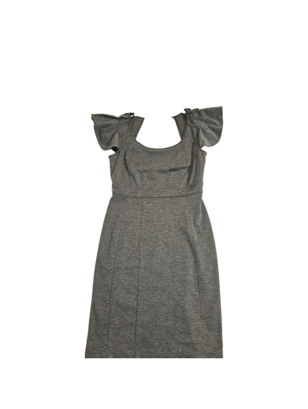 rampage dress Sz L Gray Cap Sleeves Body Con Office Siren Basic Preppy